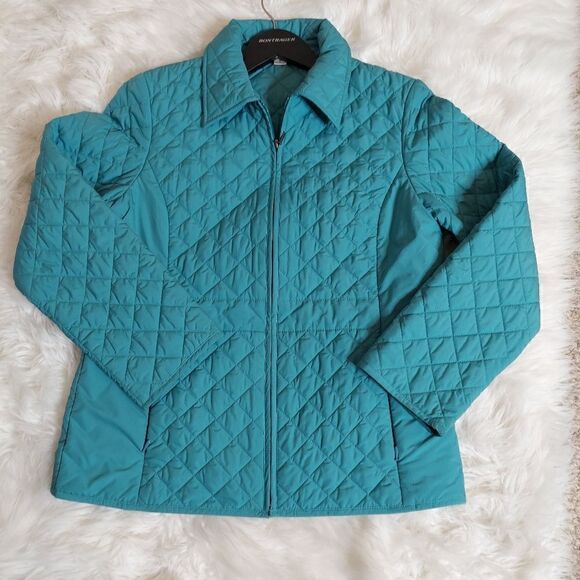 Pendleton Quilted Aqua Blue‎ Full Zip Lightweight Jacket Sz Sm - Picture 12 of 12
